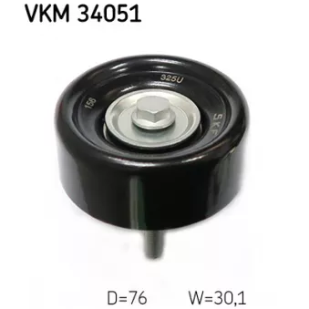 SKF VKM 34051 - Poulie renvoi/transmission, courroie trapézoïdale à nervures