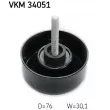 SKF VKM 34051 - Poulie renvoi/transmission, courroie trapézoïdale à nervures