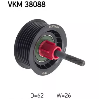 SKF VKM 38088 - Poulie renvoi/transmission, courroie trapézoïdale à nervures