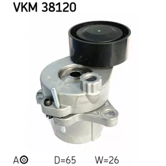 SKF VKM 38120 - Poulie-tendeur, courroie trapézoïdale à nervures