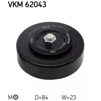 SKF VKM 62043 - Poulie-tendeur, courroie trapézoïdale à nervures