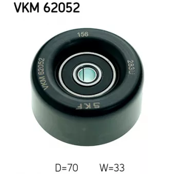 SKF VKM 62052 - Poulie renvoi/transmission, courroie trapézoïdale à nervures