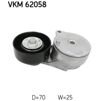 SKF VKM 62058 - Poulie-tendeur, courroie trapézoïdale à nervures