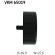 SKF VKM 65019 - Poulie renvoi/transmission, courroie trapézoïdale à nervures