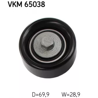 SKF VKM 65038 - Poulie renvoi/transmission, courroie trapézoïdale à nervures