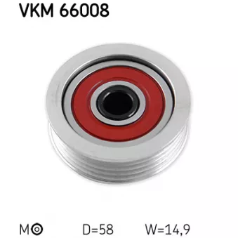 SKF VKM 66008 - Poulie-tendeur, courroie trapézoïdale à nervures