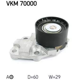 SKF VKM 70000 - Poulie-tendeur, courroie crantée