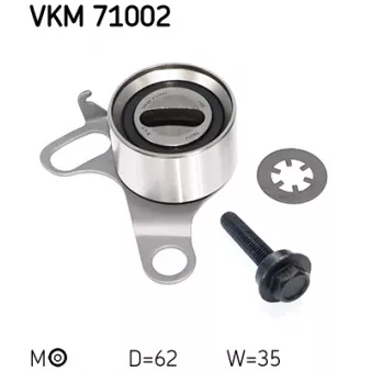 SKF VKM 71002 - Poulie-tendeur, courroie crantée