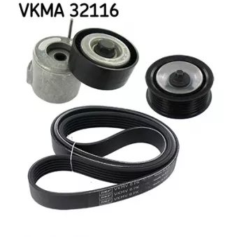 SKF VKMA 32116 - Jeu de courroies trapézoïdales à nervures