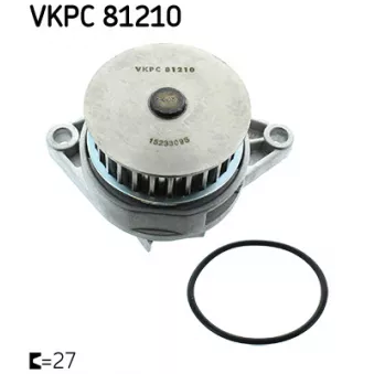Pompe à eau SKF VKPC 81210 pour VOLKSWAGEN POLO 75 1.6 4motion - 75cv