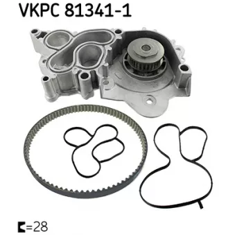Pompe à eau SKF VKPC 81341-1 pour VOLKSWAGEN TOURAN 1.0 TSI - 116cv
