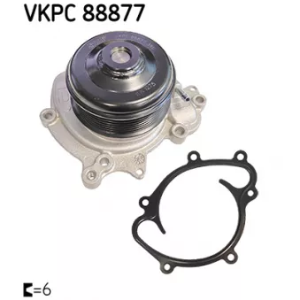 Pompe à eau, refroidissement du moteur SKF VKPC 88877
