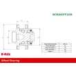 FAG 713 6452 80 - Roulement de roue arrière