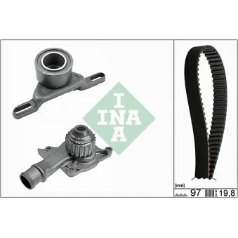 Pompe à eau + kit de courroie de distribution INA OEM 6092138