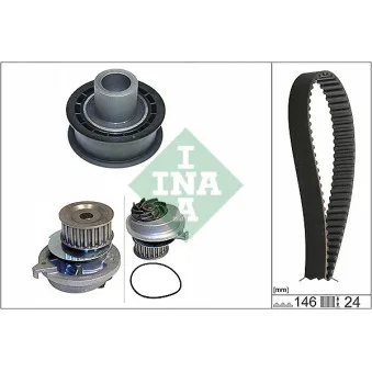 INA 530 0020 30 - Pompe à eau + kit de courroie de distribution