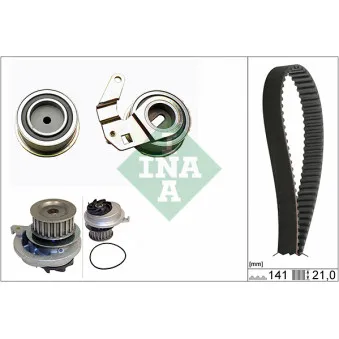 INA 530 0075 30 - Pompe à eau + kit de courroie de distribution