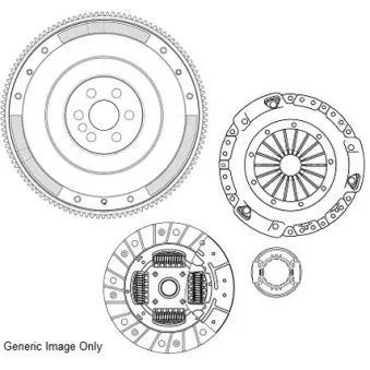 NATIONAL CK10078F - Kit d'embrayage + volant moteur