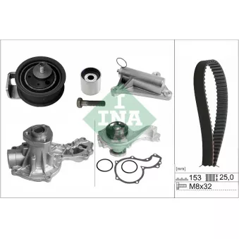 Pompe à eau + kit de courroie de distribution INA OEM 058109119B