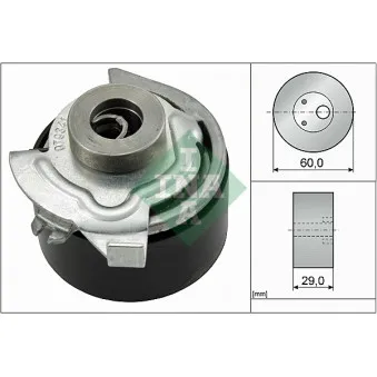 Poulie-tendeur, courroie crantée INA OEM F8CZ6K254AA