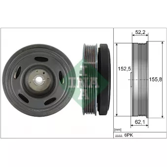 Poulie, vilebrequin INA OEM 123038894R