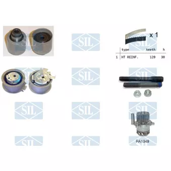 Saleri SIL K1PA1049 - Pompe à eau + kit de courroie de distribution