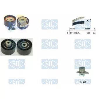 Saleri SIL K1PA1266 - Pompe à eau + kit de courroie de distribution
