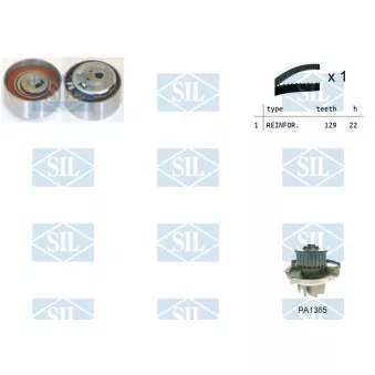 Pompe à eau + kit de courroie de distribution Saleri SIL K1PA1385