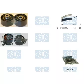 Saleri SIL K1PA1426 - Pompe à eau + kit de courroie de distribution