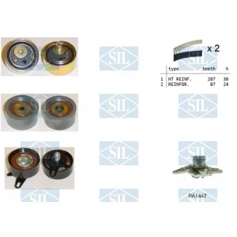 Pompe à eau + kit de courroie de distribution Saleri SIL OEM 059130113B
