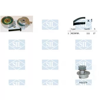 Pompe à eau + kit de courroie de distribution Saleri SIL OEM 1338044