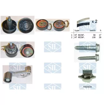 Pompe à eau + kit de courroie de distribution Saleri SIL OEM n90596906