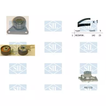 Pompe à eau + kit de courroie de distribution Saleri SIL K2PA1133