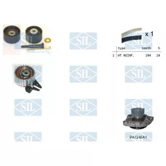 Saleri SIL K2PA1246A1 - Pompe à eau + kit de courroie de distribution