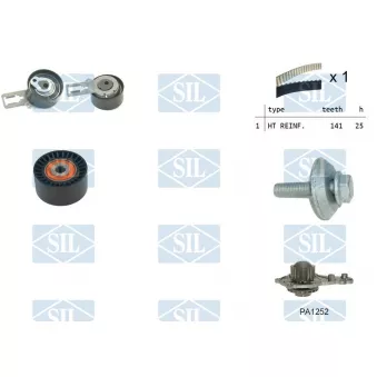 Pompe à eau + kit de courroie de distribution Saleri SIL K2PA1252