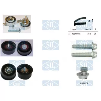 Pompe à eau + kit de courroie de distribution Saleri SIL OEM 9128739