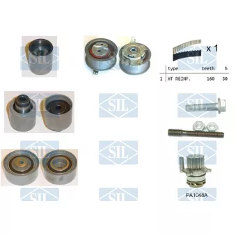 Saleri SIL K4PA1048A - Pompe à eau + kit de courroie de distribution