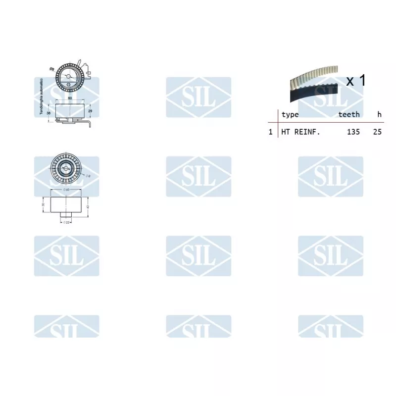 Kit de distribution Saleri SIL TK1287 - Visuel 1