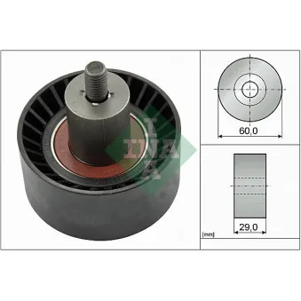 Poulie renvoi/transmission, courroie de distribution INA OEM XS7G6M250AA