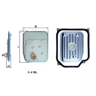 Kit de filtre hydraulique, boîte automatique Metalcaucho 21058
