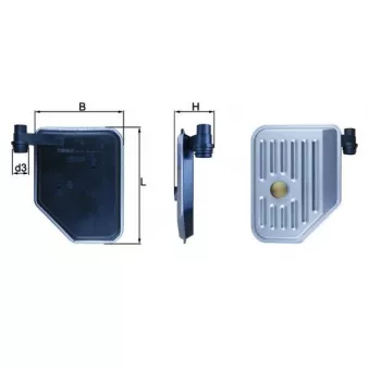 Filtre hydraulique, boîte automatique KNECHT HX 156