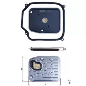 Kit de filtre hydraulique, boîte automatique Metalcaucho 21001