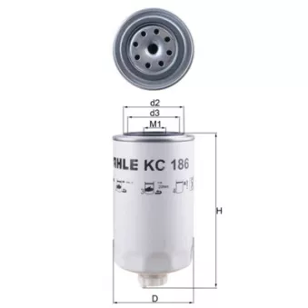 Filtre à carburant KNECHT KC 186 pour CASE IH MAGNUM 235 - 235cv
