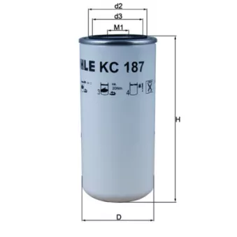 Filtre à carburant KNECHT KC 187 pour IVECO EUROTECH MH 440 E 35 TX/P - 352cv