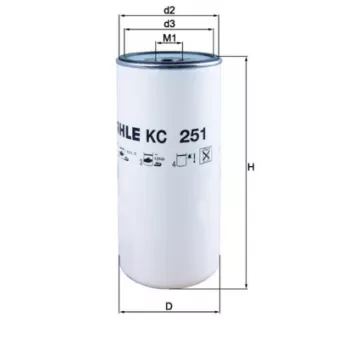 Filtre à carburant KNECHT KC 251 pour IVECO STRALIS FH 16/520 - 519cv
