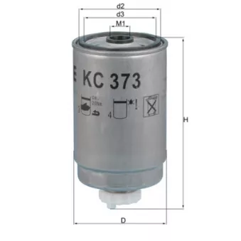 Filtre à carburant KNECHT KC 373 pour MULTICAR Fumo 2,8 - 105cv