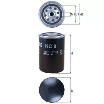 Filtre à carburant KNECHT KC 8 pour MERCEDES-BENZ ACTROS SB 220 GS - 272cv