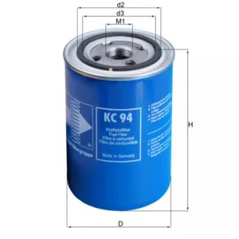 Filtre à carburant KNECHT KC 94 pour SCANIA 4 - series 144 C/530 - 530cv
