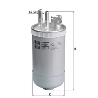 Filtre à carburant KNECHT KL 230 pour FORD MONDEO 2.0 16V DI / TDDi / TDCi - 90cv