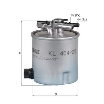 KNECHT KL 404/25 - Filtre à carburant