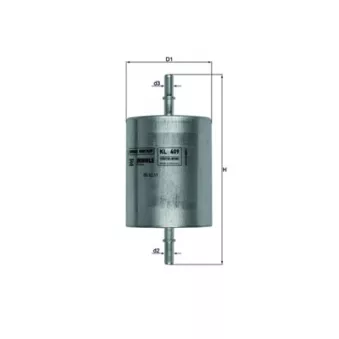 Filtre à carburant KNECHT KL 409 pour FORD TRANSIT 2.3 16V LPG [RWD] - 145cv